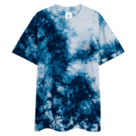 Unisex Blue Tie-Dye T-Shirt – Half Sleeves | Trendy & Comfortable Casual Wear