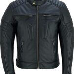 Men’s Motorcycle Leather Jacket – Genuine Leather | Biker Riding Gear with Protective Design