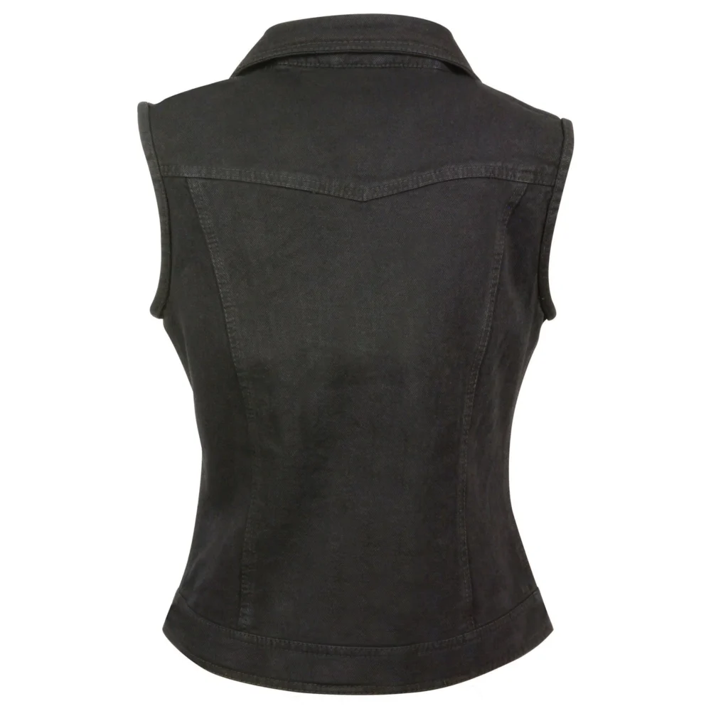 Women’s Leather Vest – Stylish & Sleek Genuine Leather Biker Vest | Casual & Western Wear - Image 2