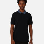 Fred Perry Graphic Collar Polo Shirt Navy