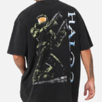 Goat Crew X Halo Halo 2 Vintage T-Shirt Black Acidwash