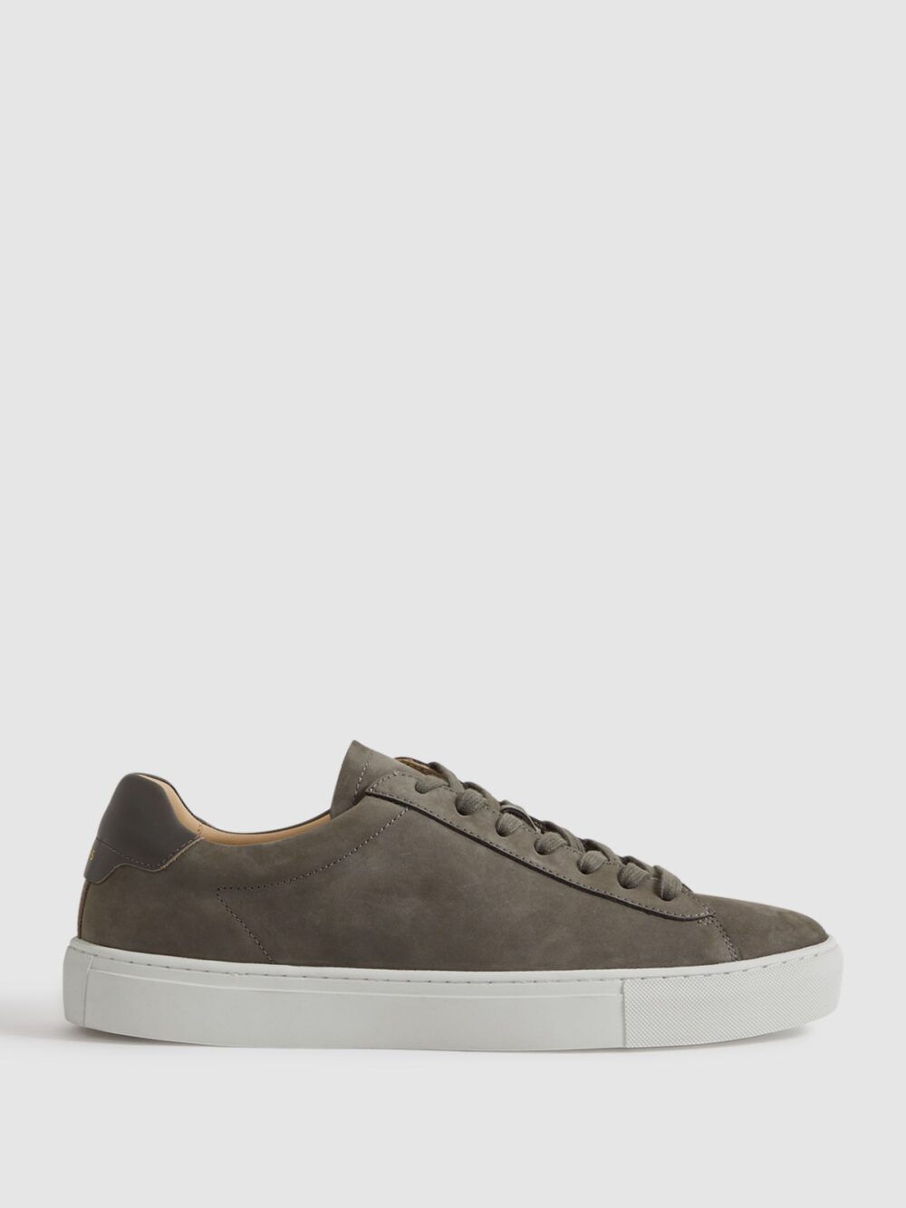 Leather Low-Top Trainers in Grey