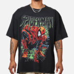 Marvel Spider-Man T-Shirt Black Acidwash