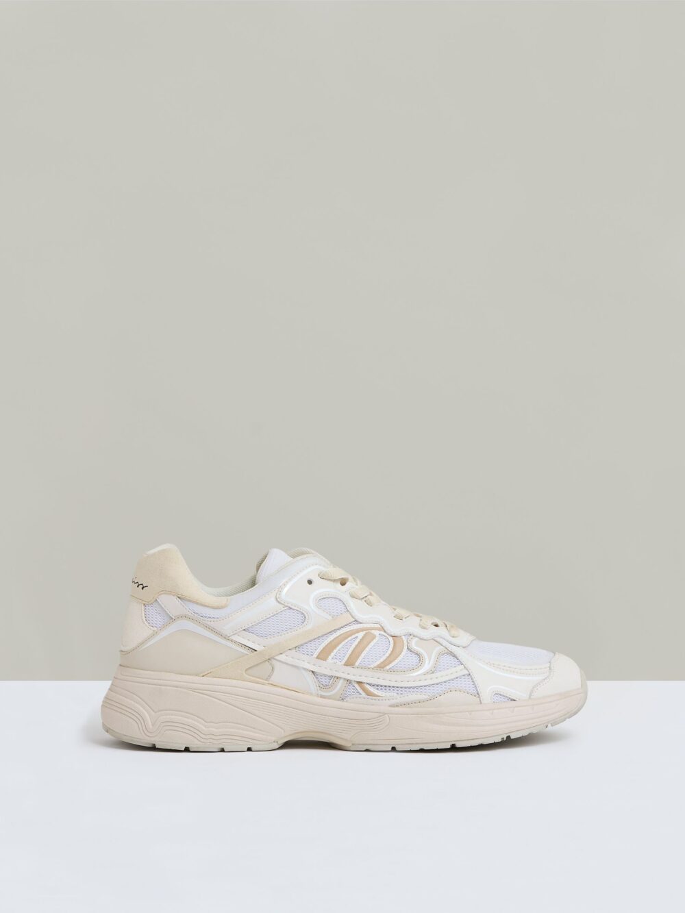 Nubuck and Mesh Trainers in White