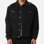 Saint Morta Denim Trucker Jacket Washed Black